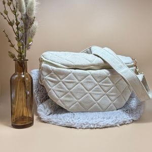 Sac banane VELVET beige