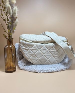 Sac banane VELVET beige