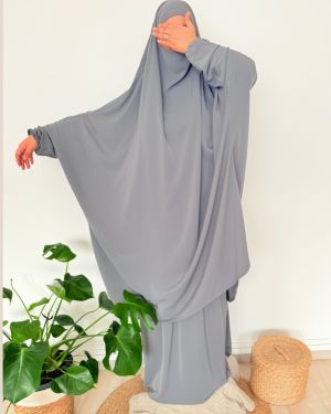 Jilbab Harmonie Gris