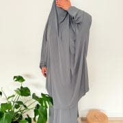 Jilbab Harmonie Gris